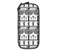 Oudrspo Pencil Case Big Capacity Ancient Egyptian Pharaoh Mural Eye White Pencil Box Pen Pouch for Middle/High School Office College Adult Girl and Boy