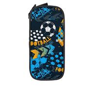 Oudrspo Pencil Case Big Capacity Creative Football Fashion Doodle Abstract Pencil Box Pen Pouch for Middle/High School Office College Adult Girl and Boy