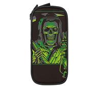 Oudrspo Pencil Case Big Capacity Green Skull Grim Reaper Black Pencil Box Pen Pouch for Middle/High School Office College Adult Girl and Boy