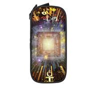 Oudrspo Pencil Case Big Capacity Technology Data Future Abstract Space Color Pencil Box Pen Pouch for Middle/High School Office College Adult Girl and Boy