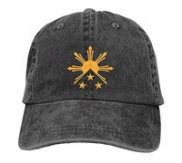 Oudrspo Philippines Filipino Sun and Stars Flag Adult Baseball Cap Unisex Adjustable Cowboy Hat Man Women Baseball Cap Black