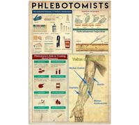 Oudrspo Phlebotomists Knowledge Metal Sign Wall Decor Aluminium Poster Veins Of The Arm Retro Tin Poster Home Plaque Decor Room Office Hospital Wall Decoration 8x12inch