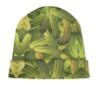 Oudrspo Pickles Food Beanie Hat Cancer Headwear Knitted Skull Cap Funny Cuffed Roll-Up Edge Pullover Cap for Women, Men