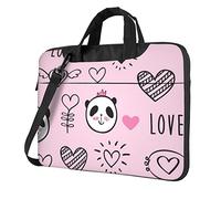 Oudrspo Pink Panda Pattern Printing Laptop Shoulder Bag Women Men Work Computer Bag For Business Office