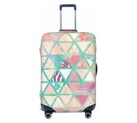 Oudrspo Pink Turquoise Abstract Floral Luggage Cover, Premium Washable Suitcase Protector with Secure Zipper & Buckle Closure, Fits 18-32 Inch Travel Luggage Medium