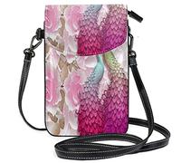 Oudrspo Pretty Peacock Crossbody Phone Purse Small Shoulder Bag Cell Phone Pouch Leather Wallet Best Gift for Anniversary,Birthdays