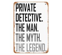 Oudrspo Private Detective The Man Profession Sign Wall Decor Art Poster Vintage Metal Tin Sign For Funny Garage Man Cave Room Bathroom Office Pub Restaurant Sign Wall Decoration Gift 8x12 In