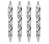 Oudrspo Puppy Dog Head Black Pens Ballpoint Pen Ball Point Pen Smooth Writing Gel Pens Retractable 0.5 Fine Point for School Office Puppy Dog Head Pattern 2 PCS