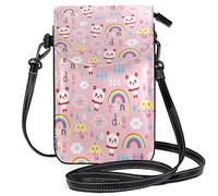 Oudrspo Rainbow and Cute Panda Crossbody Phone Purse Small Shoulder Bag Cell Phone Pouch Leather Wallet Best Gift for Valentines Day,Anniversary,Birthdays