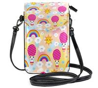 Oudrspo Rainbow and Cute Panda Crossbody Phone Purse Small Shoulder Bag Cell Phone Pouch Leather Wallet Best Gift for Valentines Day,Anniversary,Birthdays