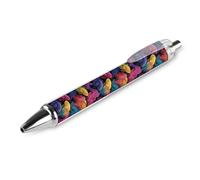 Oudrspo Rainbow Colored Betta Fish Retractable Ballpoint Pens Black Gel Ink Pen Smooth Writing for Office Home Work
