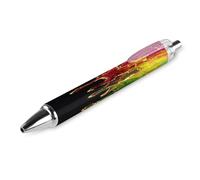 Oudrspo Rainbow Space Marble Abstract Black Pens Ballpoint Pen Ball Point Pen Smooth Writing Gel Pens Retractable 0.5 Fine Point for School Office Rainbow Space Marble Abstract Pattern 1 PCS