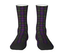 Oudrspo Real Scottish Tartan Cameron of Erracht Men & Women Crew Socks,Tartan Plaid Novelty Fashion Casual Crew Tube Sock Athletic Sports Dress Socks