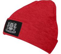 Oudrspo Red Navy Diver We Dive The World Over (Silver) Winter Unisex Beanie Warm Thick Knitted Hat Soft Stretch Skull Hat
