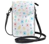 Oudrspo Retro Beautiful Flower Pattern Crossbody Phone Purse Small Shoulder Bag Cell Phone Pouch Leather Wallet Best Gift for Valentines Day,Anniversary,Birthdays