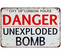 Oudrspo Retro Metal tin Sign Funny Retro This Area Patrolled by Military Working Dogs Iron Paintingation Sign For Home Cave Garage bar Wall Decoration Vintage Metal Sign 8 x 12 inch