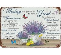 Oudrspo Retro Metal Tin Sign Today is A Good Day to Have Great Smile More Motivational Quote Retro Poster Plaque Wall Art Decor for Cave Bar Club Cafe Store Signs Home Decoration 8x12inch