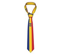 Oudrspo Romania Flag Romanian Men'S Neck Tie Costume Tie Modern Formal Tie Casual Skinny Ties For Party Prom Celebration