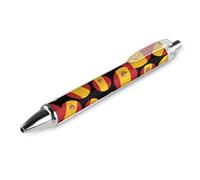 Oudrspo Roundness Spain Flag Ballpoint Retractable Pen 0.5mm Smooth Writing Black Ink Ball Point Note Taking Accessories For Office 1 PCS