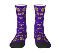 Oudrspo Royal Crown Women Men Crew Socks Cushioned Crew Socks Athletic Compression Socks