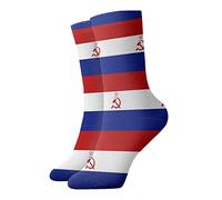 Oudrspo Russian Flag Athletic Tube Socks Black Socks Running Socks Breathable Casual Sports Socks