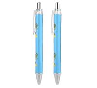 Oudrspo Saint Lucia's Flag Retractable Ballpoint Pens Black Gel Ink Pen Smooth Writing for Office Home Work