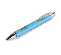 Oudrspo Saint Lucia's Flag Retractable Ballpoint Pens Black Gel Ink Pen Smooth Writing for Office Home Work