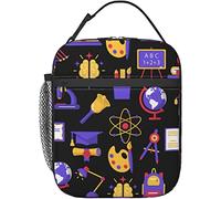 Oudrspo Science Math Physical Chemical Biology Lunch Box Reusable Insulated Lunch Bag Ladies Men's Lunch Box Suitable for Camping Office School