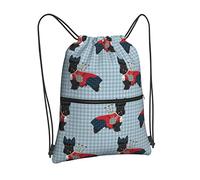 Oudrspo Scottie Dog With Bagpipes Drawstring Backpack Bag Drawstring Zipper Backpack Sport Gym Travel Yoga Sackpack For Men Women