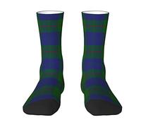 Oudrspo Scottish Clan Barclay Tartan Plaid Men & Women Crew Socks,Tartan Plaid Novelty Fashion Casual Crew Tube Sock Athletic Sports Dress Socks