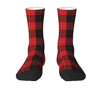 Oudrspo Scottish Clan Cunningham Tartan Plaid Men & Women Crew Socks,Tartan Plaid Novelty Fashion Casual Crew Tube Sock Athletic Sports Dress Socks