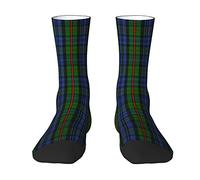 Oudrspo Scottish Clan Mackinlay Tartan Plaid Men & Women Crew Socks,Tartan Plaid Novelty Fashion Casual Crew Tube Sock Athletic Sports Dress Socks