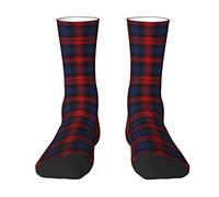 Oudrspo Scottish Clan Maclachlan Mclaughlin Tartan Plaid Men & Women Crew Socks,Tartan Plaid Novelty Fashion Casual Crew Tube Sock Athletic Sports Dress Socks