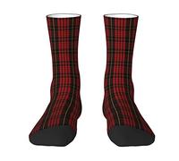 Oudrspo Scottish Clan Macqueen Tartan Plaid Men & Women Crew Socks,Tartan Plaid Novelty Fashion Casual Crew Tube Sock Athletic Sports Dress Socks