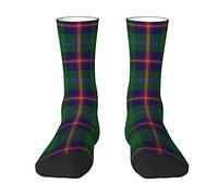 Oudrspo Scottish Clan Young Tartan Men & Women Crew Socks,Tartan Plaid Novelty Fashion Casual Crew Tube Sock Athletic Sports Dress Socks