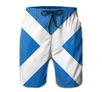 Oudrspo Scottish Flag Swim Trunks Quick Dry Board Shorts with Mesh Lining Beach Shorts Printed Shorts Swimwear