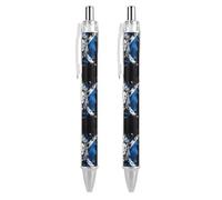 Oudrspo Scottish Scotland Lion Flag Funny Ballpoint Pen Printed Retractable Black Round Barrel Fine Point Pens 0.5mm 1/2/4 Pcs