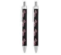 Oudrspo Scottish Terrier Floral Retractable Ballpoint Pens Black Gel Ink Pen Smooth Writing for Office Home Work