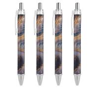 Oudrspo Serene Eastern Dragon Amidst Moonlit Blooms Ballpoint Pen Retractable Writing Smooth Black Ink Ball Point Pens Office Supplies 4 PCS