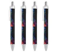 Oudrspo Skeleton Lovers Kiss Retractable Ballpoint Pens Black Gel Ink Pen Smooth Writing for Office Home Work