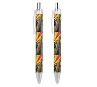 Oudrspo Sloth Colorful Funny Ballpoint Pen Printed Retractable Black Round Barrel Fine Point Pens 0.5mm 1/2/4 Pcs