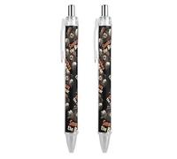 Oudrspo Smokey The Bear Fire Danger Ballpoint Retractable Pen 0.5mm Smooth Writing Black Ink Ball Point Note Taking Accessories For Office 2 PCS