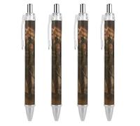 Oudrspo Soldier Pig Ballpoint Pen Retractable Writing Smooth Black Ink Ball Point Pens Office Supplies 4 PCS