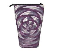 Oudrspo Sphere Blooming Flower Rose Pencil Case Printed Standing Pencil Case Telescopic Pencil Holder Case Cute Stationery Case Office Organizer with Zipper Closure