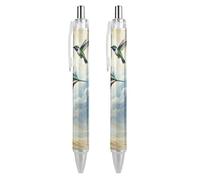 Oudrspo style-23 Retractable Cute Dog Ballpoint Pen Medium Point Pens Rolling Ball Refillable Pens 0.5mm Office School 2 PCS