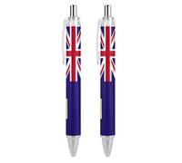 Oudrspo style-2Puerto Rico Flag Ballpoint Pens, Pastel Retractable Cute Pens for Journaling, Smooth Black Ink Writing Pens, Pretty Office Supplies Gift Set, 2 PCS