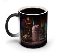 Oudrspo Style There's Candy in The Milkshake Ceramic Coffee Mug 11oz Heat Sensitive Magic Coffee Mug Color Changing Coffee Cup Tea Cup for Women Men
