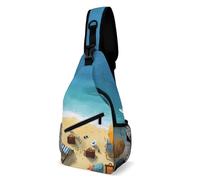 Oudrspo Summer Beach Holiday Sling Bag for Men Women Crossbody Backpack Strasbourg Sundown Crossbody Bag Chest Bags for Travel Sport