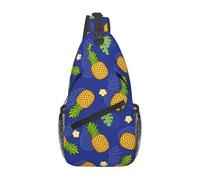 Oudrspo Summer Pine Tropical Hawaiian Flower Sling Bag Crossbody Summer Tree Shoulder Daypack Crossbody Beach Bag Travel Hiking Chest