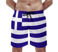 Oudrspo Swim Trunks Greece Flag Quick Dry Shorts with Pockets for Men Beach Shorts